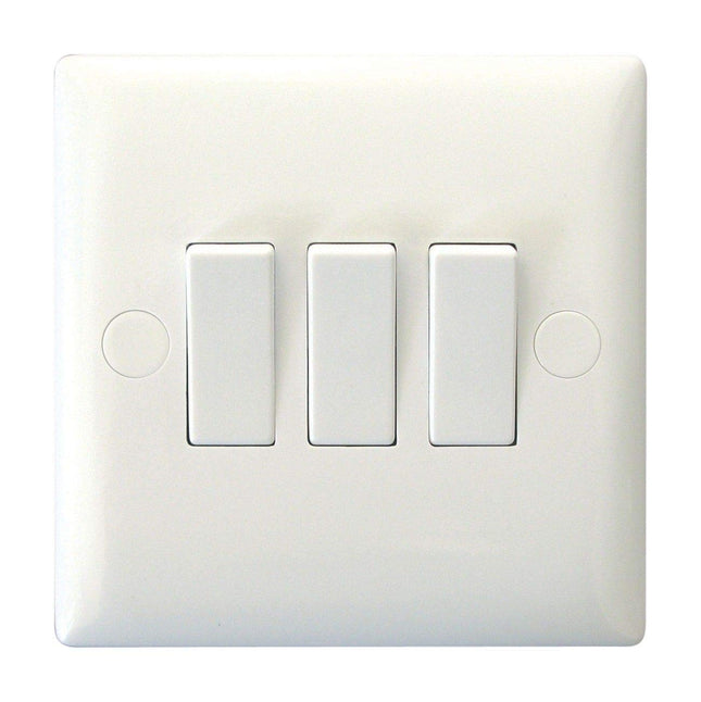 Varilight XO3W Rocker Switches 3 Gang