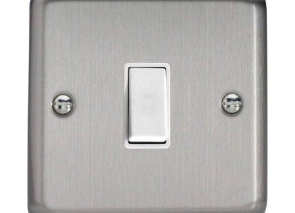 Varilight 1-Gang 6A Retractive Switch (Bell Switch) Matt Chrome XSBPW