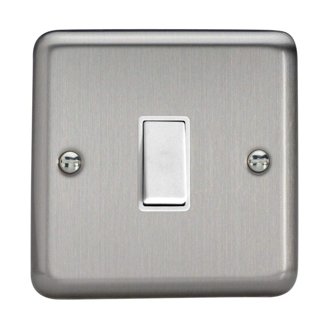 Varilight 1-Gang 6A Retractive Switch (Bell Switch) Matt Chrome XSBPW