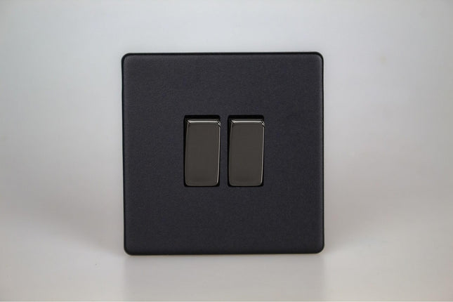 Varilight 2-Gang 10A 1- Or 2-Way Rocker Switch