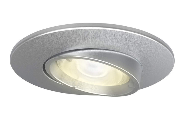 4lite Smart Wiz Connected Adjustable IP20 GU10 Fire Rated Downlight 4.9w 345lm WiFi Bluetooth Dimmable Satin Chrome Bezel Cool White Warm White 4L1/2218