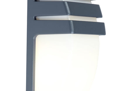 Lutec Eco-Light 1836-GR-ESL Aluminium Outdoor Wall Light Grey 35 x 12 x 11.1 cm