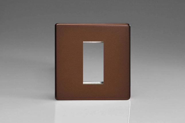 Varilight Data Grid Face Plate For 1 Data Module Width Dimension Screwless Mocha XDMG1S