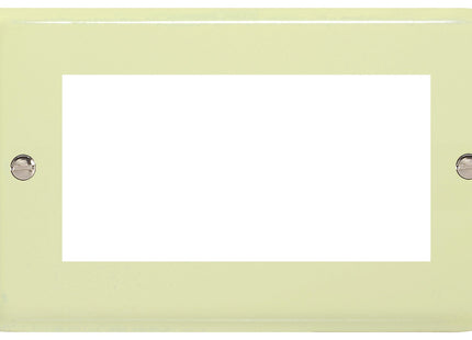 Varilight Double Size Data Grid Face Plate For 3 or 4 Data Modules, Classic Lily White Chocolate XYG4.WC
