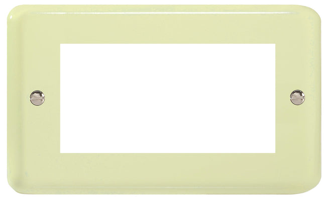 Varilight Double Size Data Grid Face Plate For 3 or 4 Data Modules, Classic Lily White Chocolate XYG4.WC