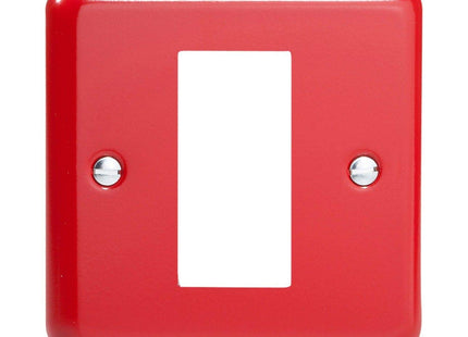 Varilight Pillar Box Red 1-Gang Datagrid Faceplate
