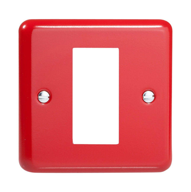 Varilight Pillar Box Red 1-Gang Datagrid Faceplate