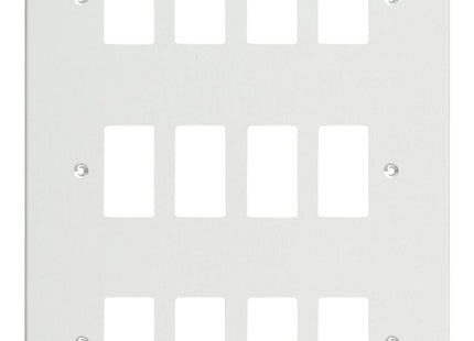 Varilight XDQPG12 PowerGrid Premium White 12-Gang Grid Plate (Triple Twin Plate)