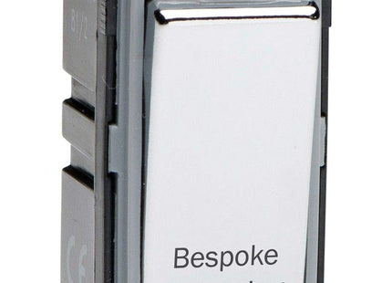 Varilight Engraved 20A 1-Way Double Pole Switch with Bespoke Engraving PowerGrid Chrome G201DC.E