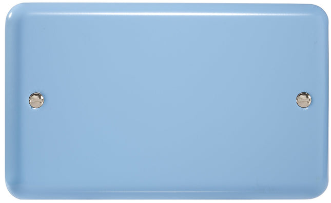 Varilight 2-Gang (Double), Blank Plate, Classic Lily Duck Egg Blue XYDB.DB