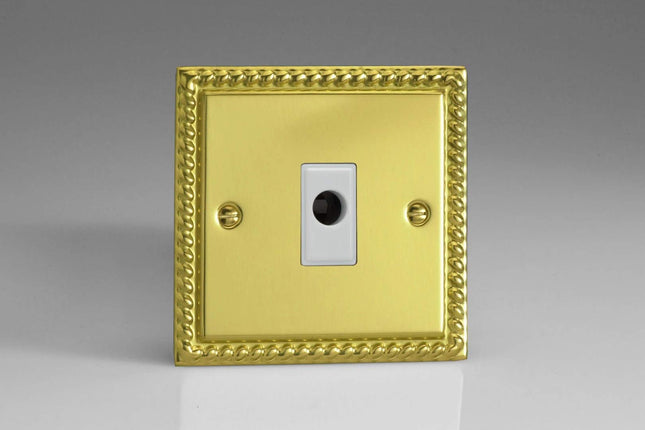 Varilight 16A Flex Outlet Plate Georgian Brass XGFOW