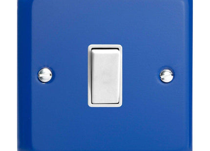 Varilight 1-Gang 10A 1- or 2-Way Rocker Light Switch Reflex Blue XY1W.RB