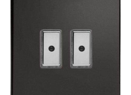 Varilight JDLE102S Dimmer Switch 2-Gang Premium Black