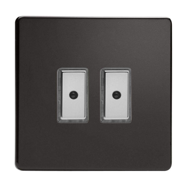 Varilight JDLE102S Dimmer Switch 2-Gang Premium Black
