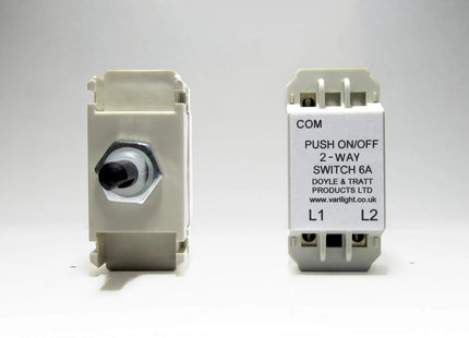Varilight 2-Way Push-On/Off Switch Module (Dummy Dimmer) 6A