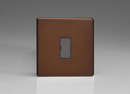 Varilight 13A Unswitched Fused Spur with Metal Inserts Mocha XDM6UDS