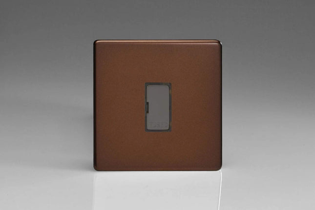 Varilight 13A Unswitched Fused Spur with Metal Inserts Mocha XDM6UDS