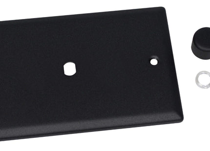 Varilight WYD1.MB Urban Matt Black 1-Gang Dimmer Plate Only + Knobs (Twin Plate)