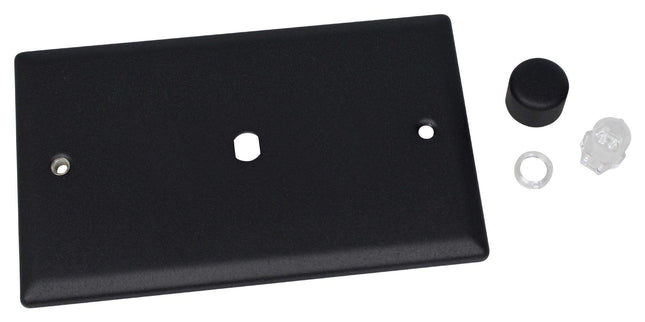 Varilight WYD1.MB Urban Matt Black 1-Gang Dimmer Plate Only + Knobs (Twin Plate)