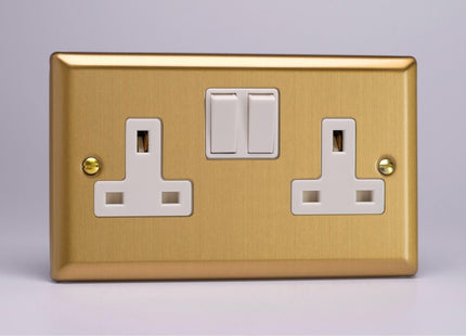 Varilight 2-Gang 13A Double Pole Switched Socket