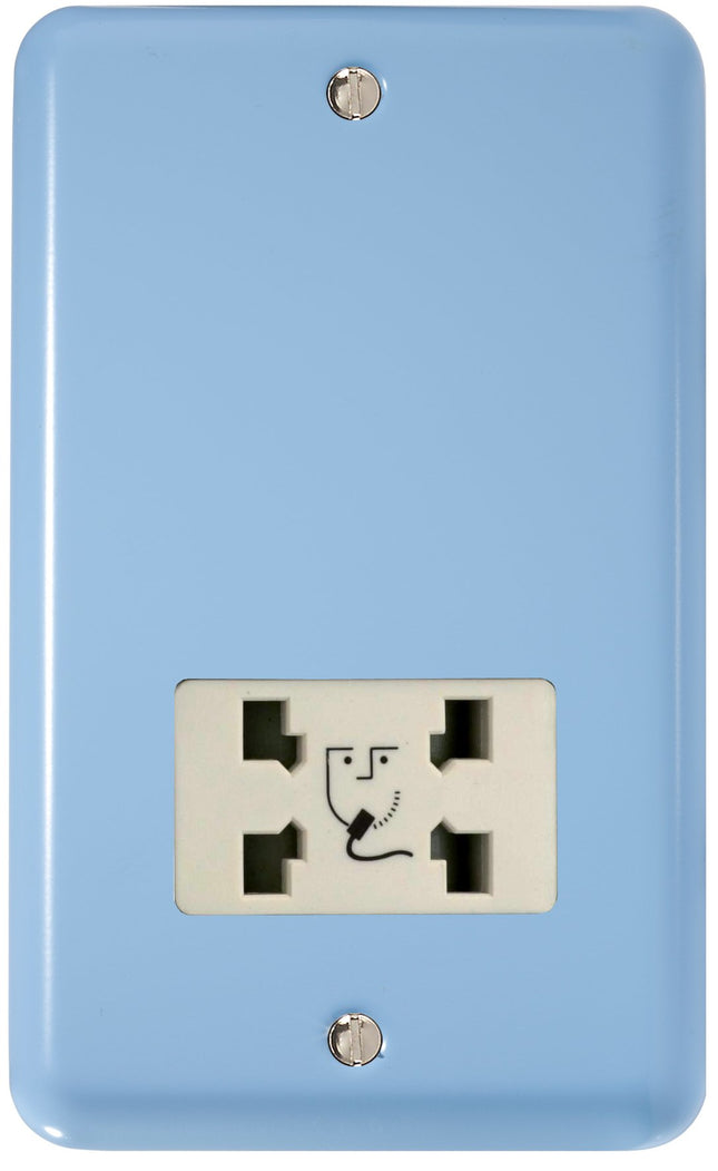Varilight Dual Voltage Shaver Socket, Classic Lily Duck Egg Blue XYSSW.DB