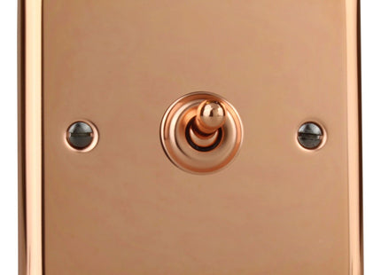 Varilight Urban Polished Copper 1-Gang 2-Way 10 Amp Toggle Switch