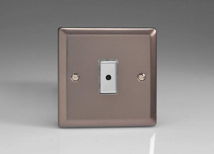 Varilight 1-Gang 1-Way Remote/Tactile Touch Control Master LED Dimmer 1 x 0-100W (Max 10 LEDs) Pewter JRE101
