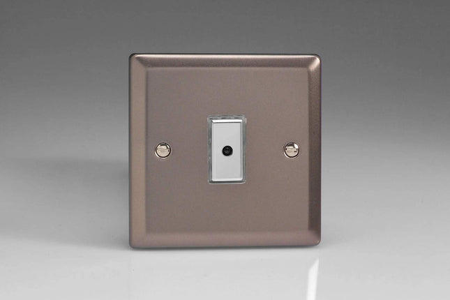 Varilight 1-Gang 1-Way Remote/Tactile Touch Control Master LED Dimmer 1 x 0-100W (Max 10 LEDs) Pewter JRE101