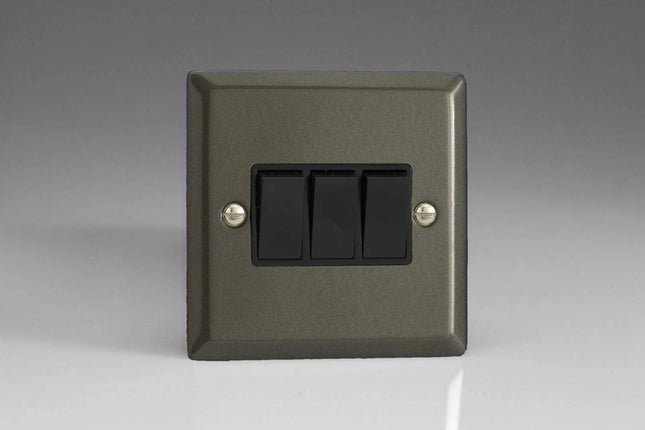 Varilight 3G 1 or 2W 10A Switch Graphite XP3B