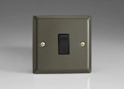 Varilight 1-Gang 1 or 2W 10A Switch Graphite XP1B