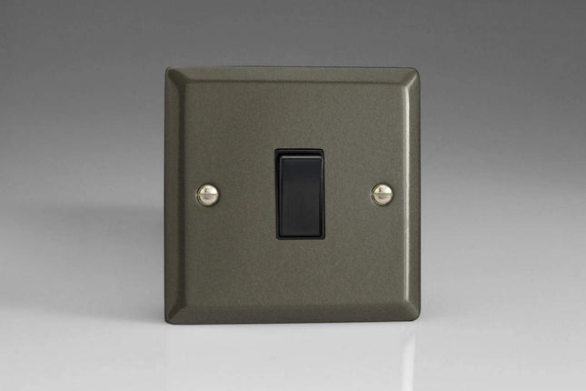Varilight 1-Gang 1 or 2W 10A Switch Graphite XP1B