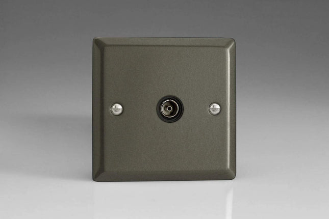 Varilight 1-Gang Co-axial Socket (Isolated) Graphite XP8ISOB
