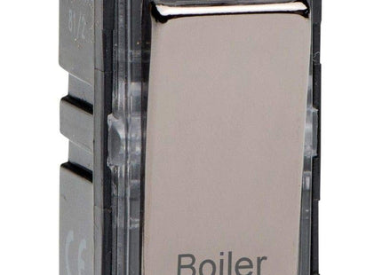 Varilight Iridium Black Powergrid Module 20 Amp 1-Way Double Pole Switch 'Boiler'