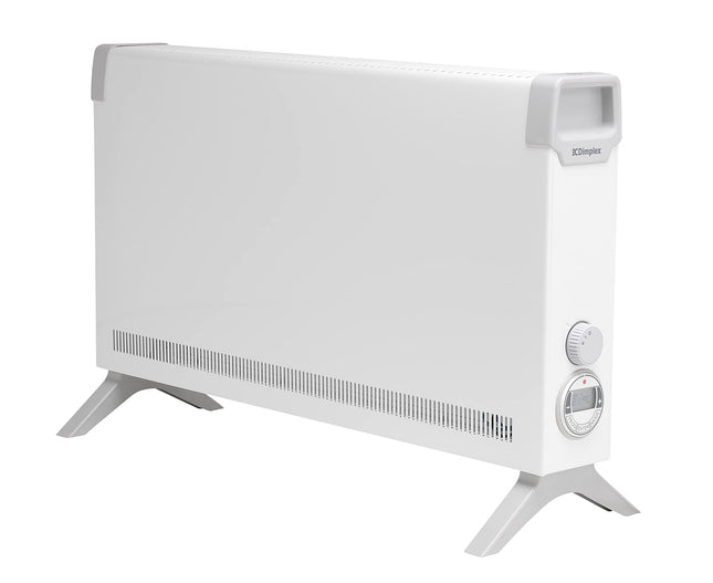 Dimplex ML3TSTIE7 3kW Convector Heater, Electric Freestanding & Wall Mountable Plug In Comvection Radiator, with Thermostat & Electronic Timer, Portable, Quiet, Slim & Lightweight -White/Grey