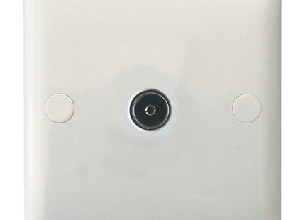 Varilight XO8W Value Polar White 1-Gang Co-Axial TV Socket