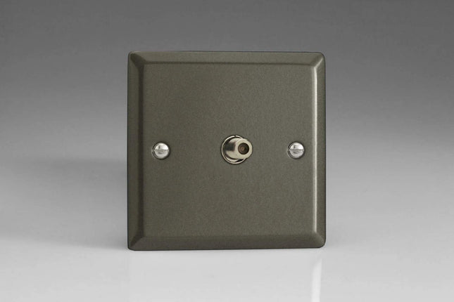 Varilight Satellite Socket, F-Type (Neutral Insert) Classic Graphite XP8S