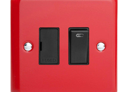 Varilight Pillar Box REd 13A Switched with Neon Fused Spur