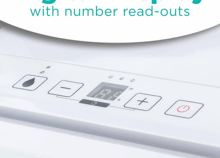 STATUS 12L Ultra-Quiet Dehumidifier, 220W Portable Moisture Remover with Night Mode, Laundry Dry Boost and LED Humidity Display for Bedroom Bathroom Laundry, White (DEHUMID-12L1PKB)