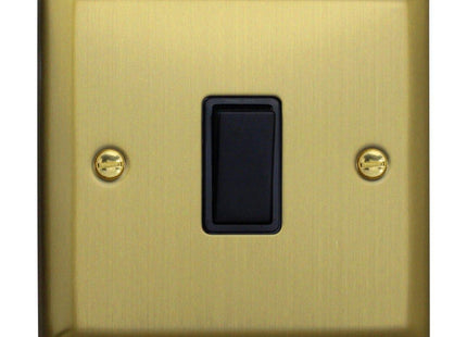 Varilight Urban 1-Gang 10 Amp 2-Way Brushed Brass Light Switch