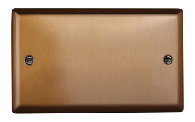 Varilight Urban Brushed Bronze Double Blank Plate