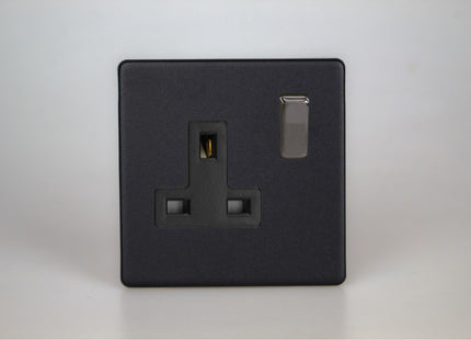 Varilight 1-Gang 13A Double Pole Switched Socket With Metal Rockers