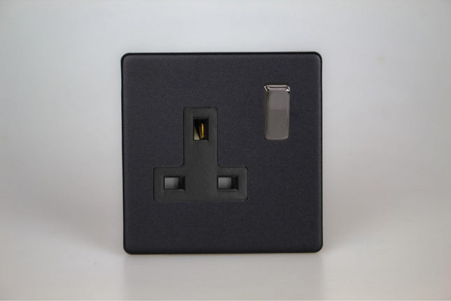 Varilight 1-Gang 13A Double Pole Switched Socket With Metal Rockers