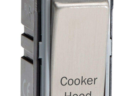 Varilight Engraved 20A 1-Way Double Pole Switch 'Cooker Hood' PowerGrid Steel G201DS.CH