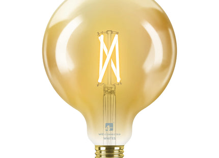 4lite Smart Wiz Connected LED Bulb Globe Amber Filament G125 E27 Screw Fitting WiFi/Bluetooth Tuneable White & Dimmable 7w 640lm