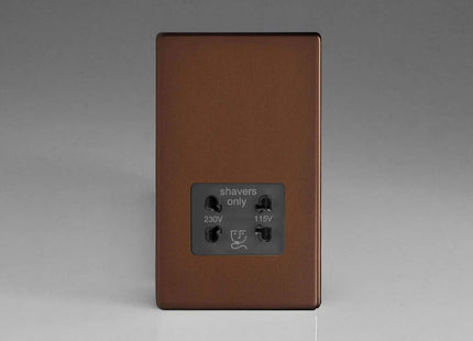 Varilight XDMSSBS Shaver Socket Black Mocha Brown