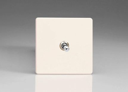 Varilight Primed Ready to Paint Flat Plate Screwless 1-Gang Intermediate 10 Amp Toggle Switch