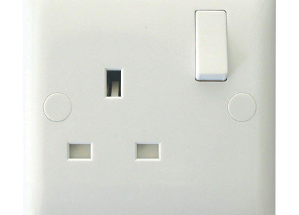 Varilight XO4PW Value Polar White 1-Gang 13A Single Pole Switched Plug Socket