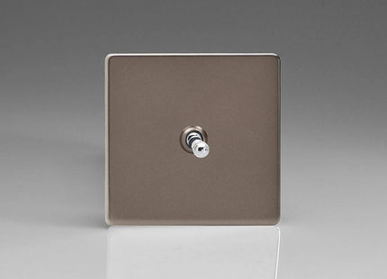 Varilight 1-Gang 10A Intermediate Toggle Light Switch Pewter XDRT7S