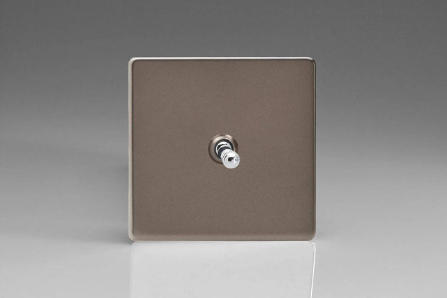 Varilight 1-Gang 10A Intermediate Toggle Light Switch Pewter XDRT7S