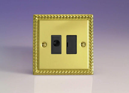 Varilight 13A Unswitched Fused Spur + Flex Outlet Georgian Brass XG6UFOB